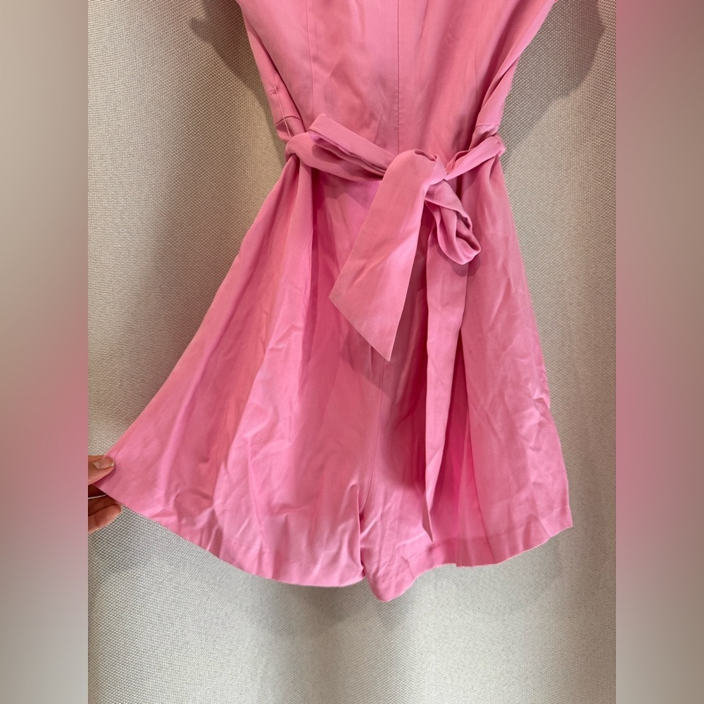Gianni Bini Pink Romper NWT Size 2 Ruffle Sleeve V-Neck Flirty - Picture 8 of 8